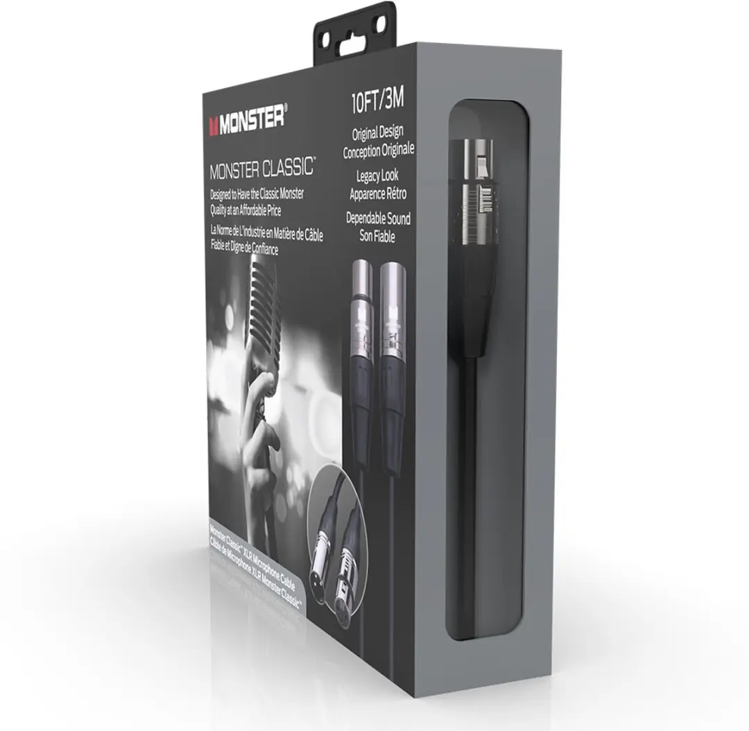 Monster Cable Classic XLR 600500 Microfoonkabel 3m - Zwart