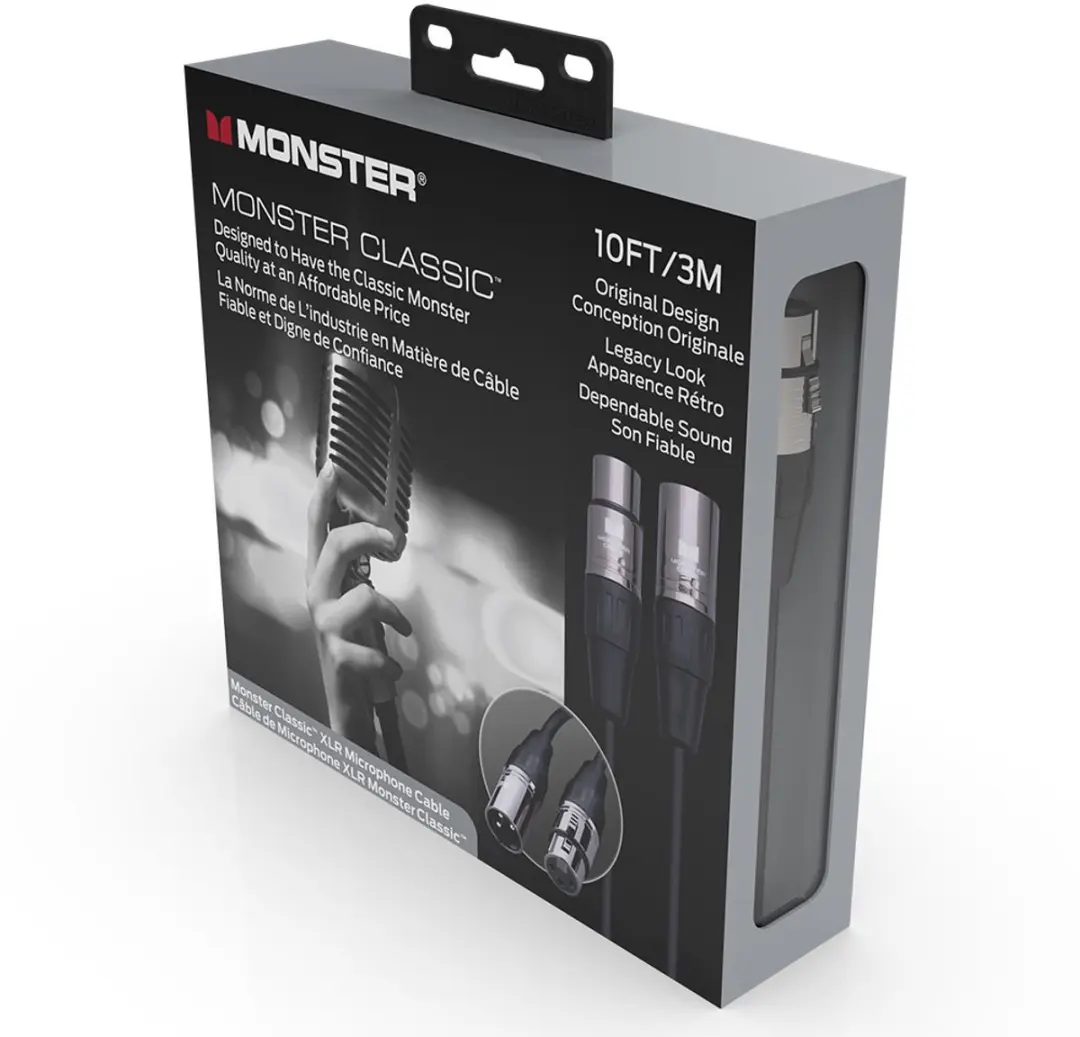 Monster Cable Classic XLR 600500 Microfoonkabel 3m - Zwart