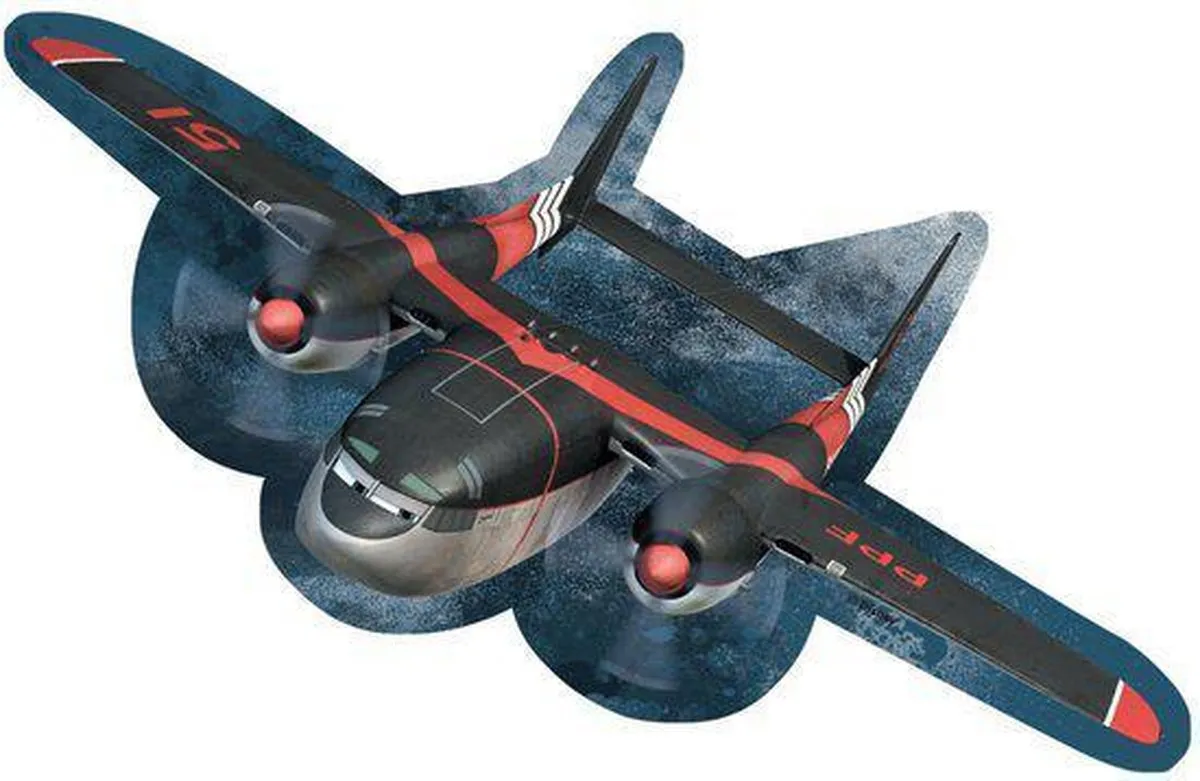 Jumbo Planes 2 4-in-1 Gevormde Puzzel - 6/8/10/12 Stuks - Zwart Eagle