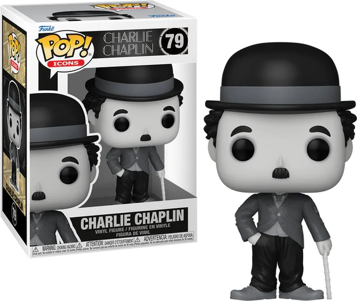 Funko Pop Icons Charlie Chaplin 81015 - 9,5 cm - Multi