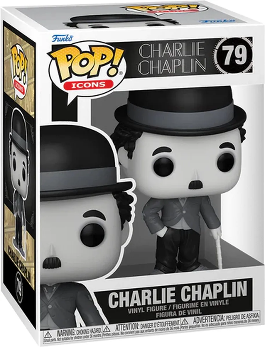 Funko Pop Icons Charlie Chaplin 81015 - 9,5 cm - Multi