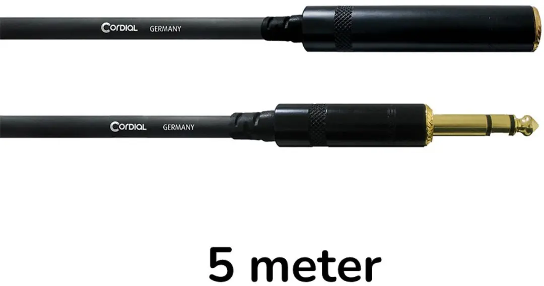 Cordial Stereojack Verlenging 5m 6,3mm