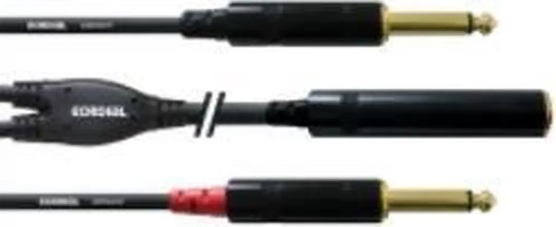 Cordial CFY 0,3 KPP Audio Y-adapter - 1x Jack 6,3mm - Zwart