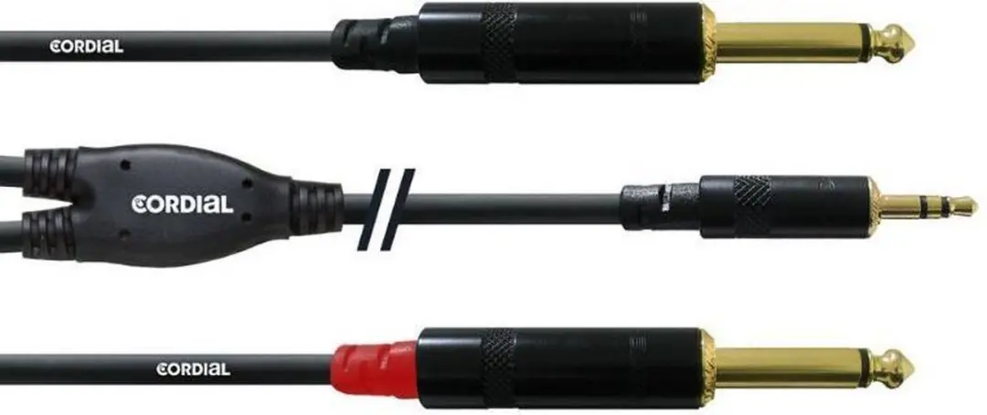 Cordial CFY 3 WPP Y-kabel - 2x Mono Jack 3m - Zwart