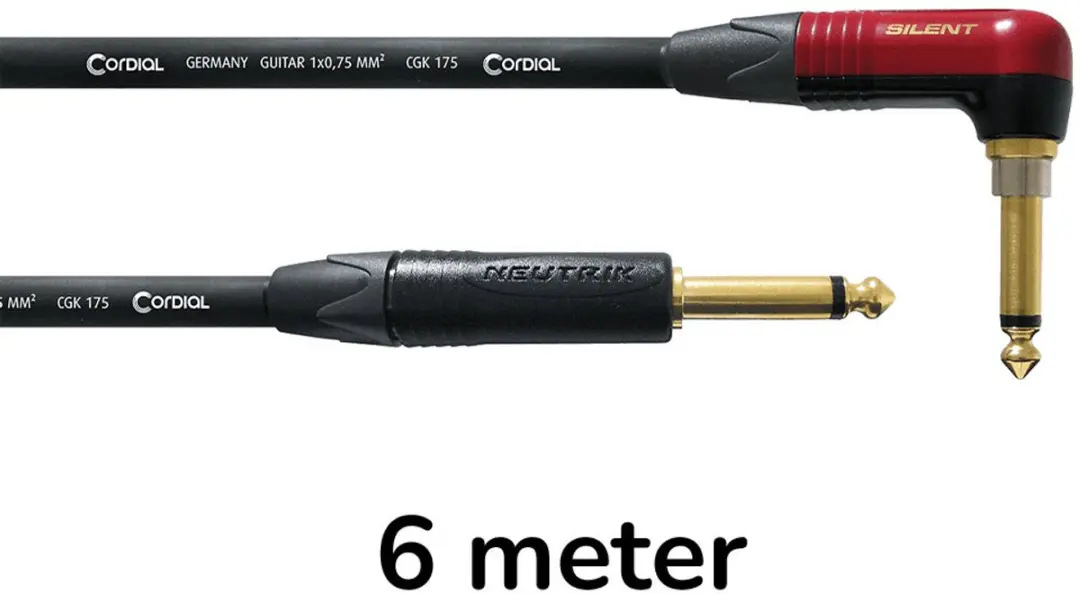 Cordial CSI 6 RP-SILENT Instrumentkabel 6m - Zwart