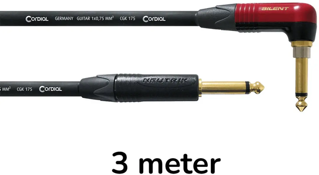 Cordial CSI 3 RP-SILENT Instrumentkabel 3m - Zwart