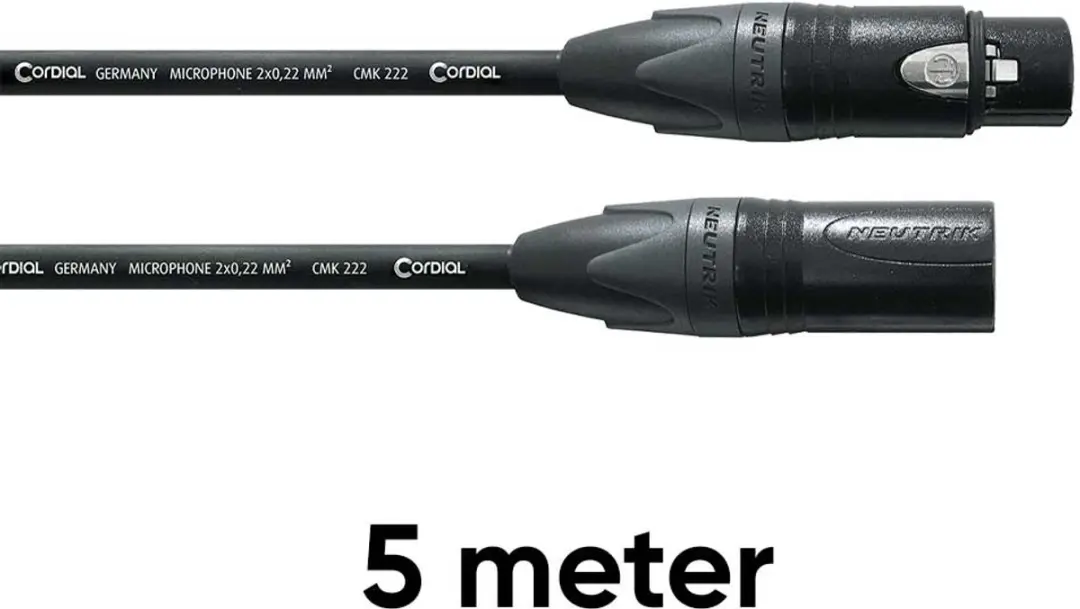 Cordial CPM FM Select Microfoonkabel XLR F/M 5m - Zwart