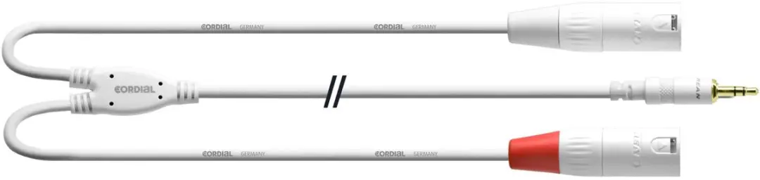 Cordial kabel 3,5 st / 2x XLR male 3m CFY 3 WMM-SNOW