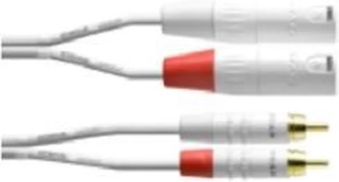 Cordial Audiokabel XLR m-Cinch 3,0m Rean stekker CFU 3 MC-SNOW