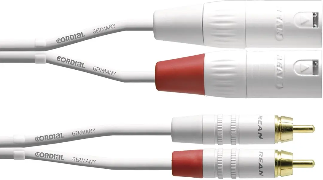 Cordial Audiokabel XLR naar Cinch 3m - Wit - afbeelding 3 van 3