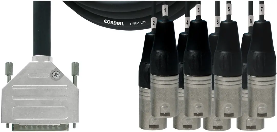 Cordial Economy Multicore D-Sub/XLRm 8-fach, Rean Stecker, 1,5m