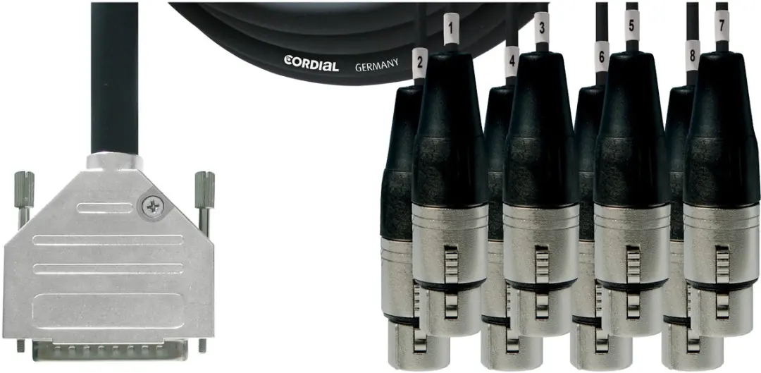 Cordial Economy Multicore D-Sub/XLRf 8-fach, Rean Stecker, 1,5m