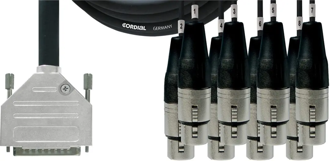 Cordial Economy Multicore D-Sub/XLRf 8-fach, Rean Stecker, 3m