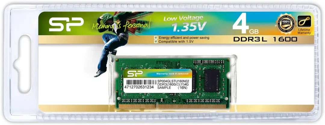 Silicon Power SP004GLSTU160N02 DDR3L 4GB 1600MHz SO-DIMM