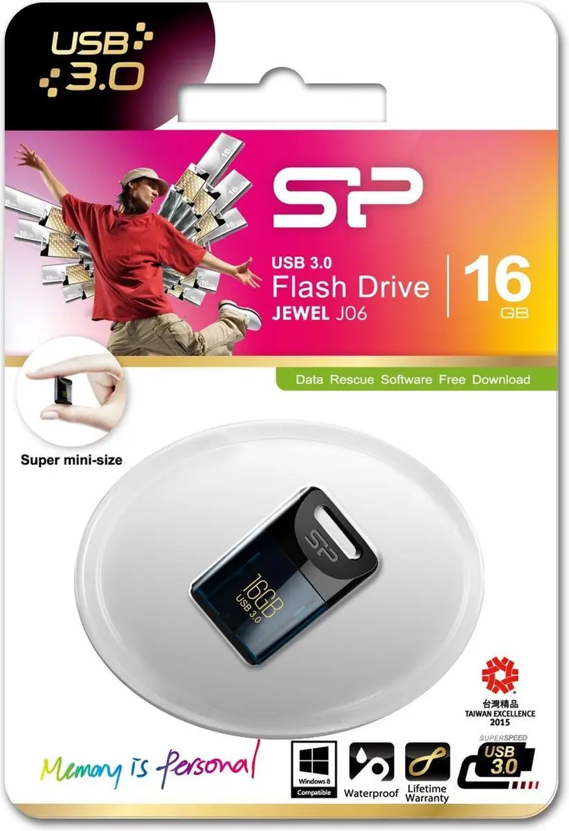 Silicon Power Jewel J06 USB Stick 16GB - Donkerblauw