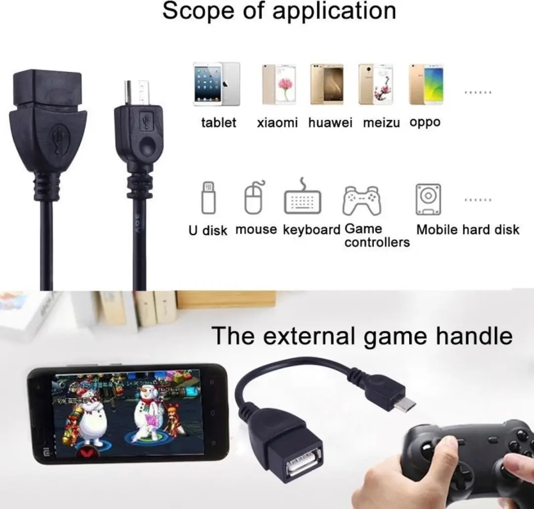 Valueline Micro USB OTG Kabel - Zwart