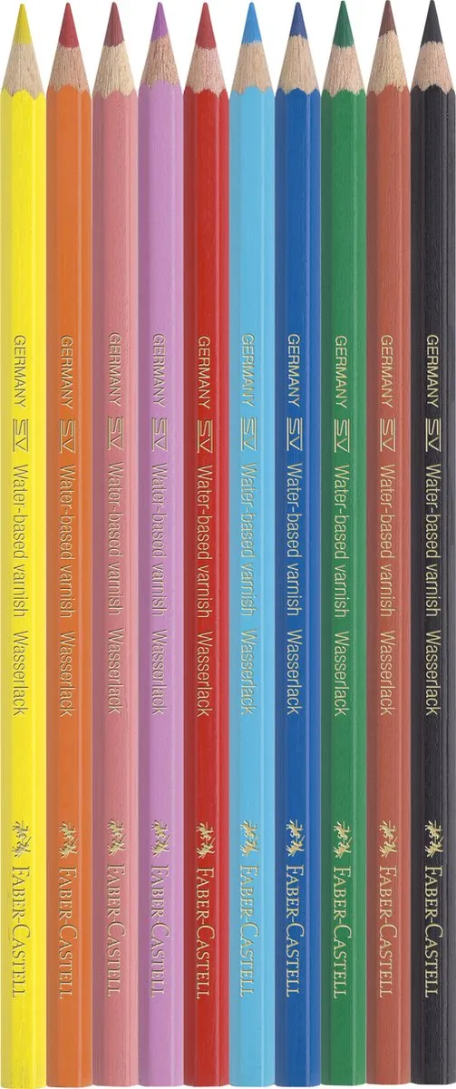 Faber-Castell FC-120112 Kleurpotloden - 12 Stuks - Assorti