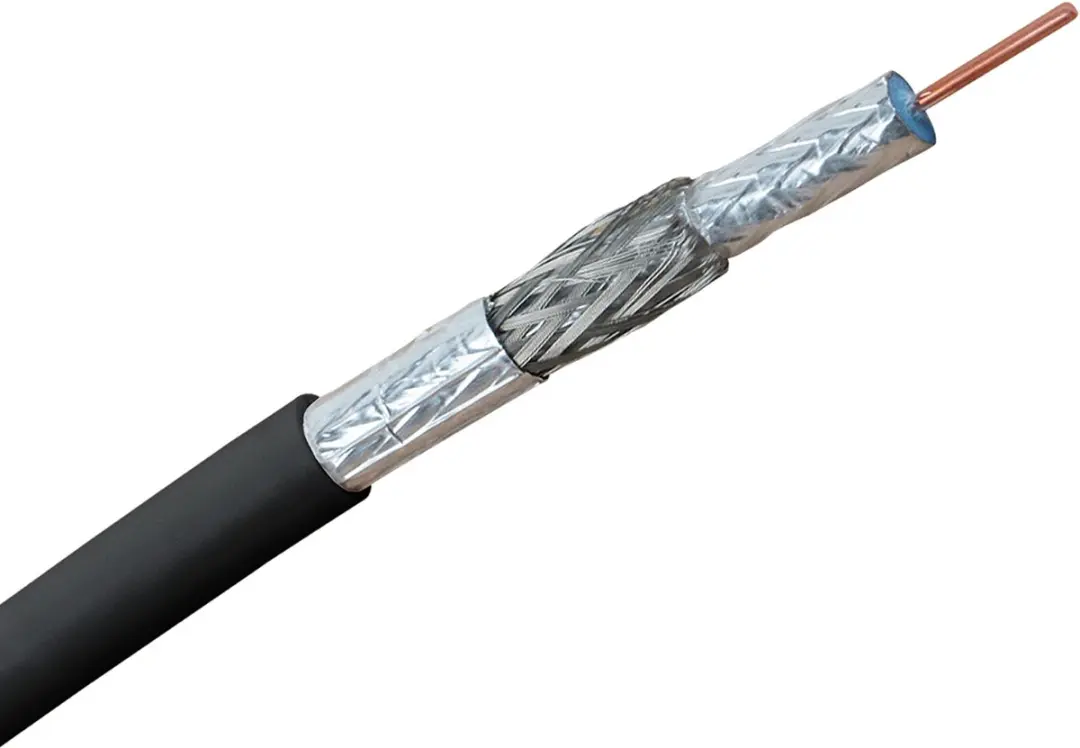 Hirschmann 298799720 coax-kabel 100 m Zwart