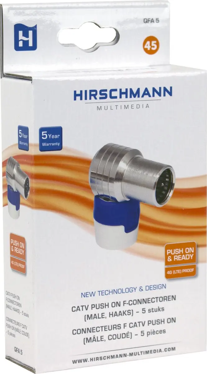 Hirschmann QFA 5 Quick Fix F-connector Haaks - 5 Stuks