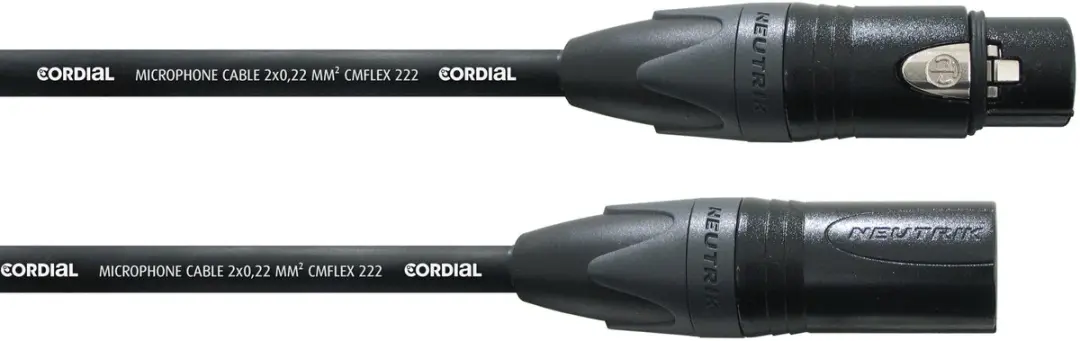 Cordial CPM1FM Select XLR Microfoonkabel 1m - Neutrik Pluggen - Zwart
