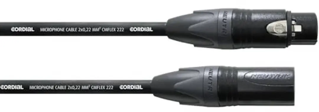 Cordial CPM1FM Select XLR Microfoonkabel 1m - Neutrik Pluggen - Zwart