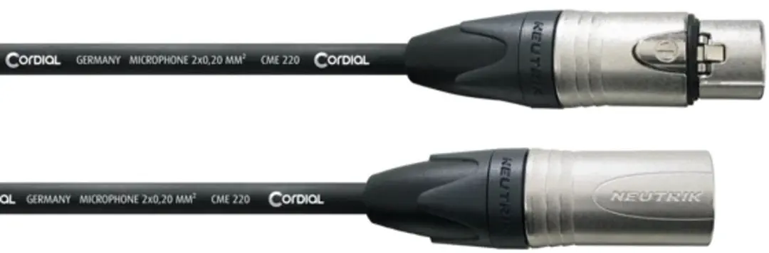 Cordial CXM FM Select Microfoonkabel XLR M/V - Zwart - afbeelding 2 van 3