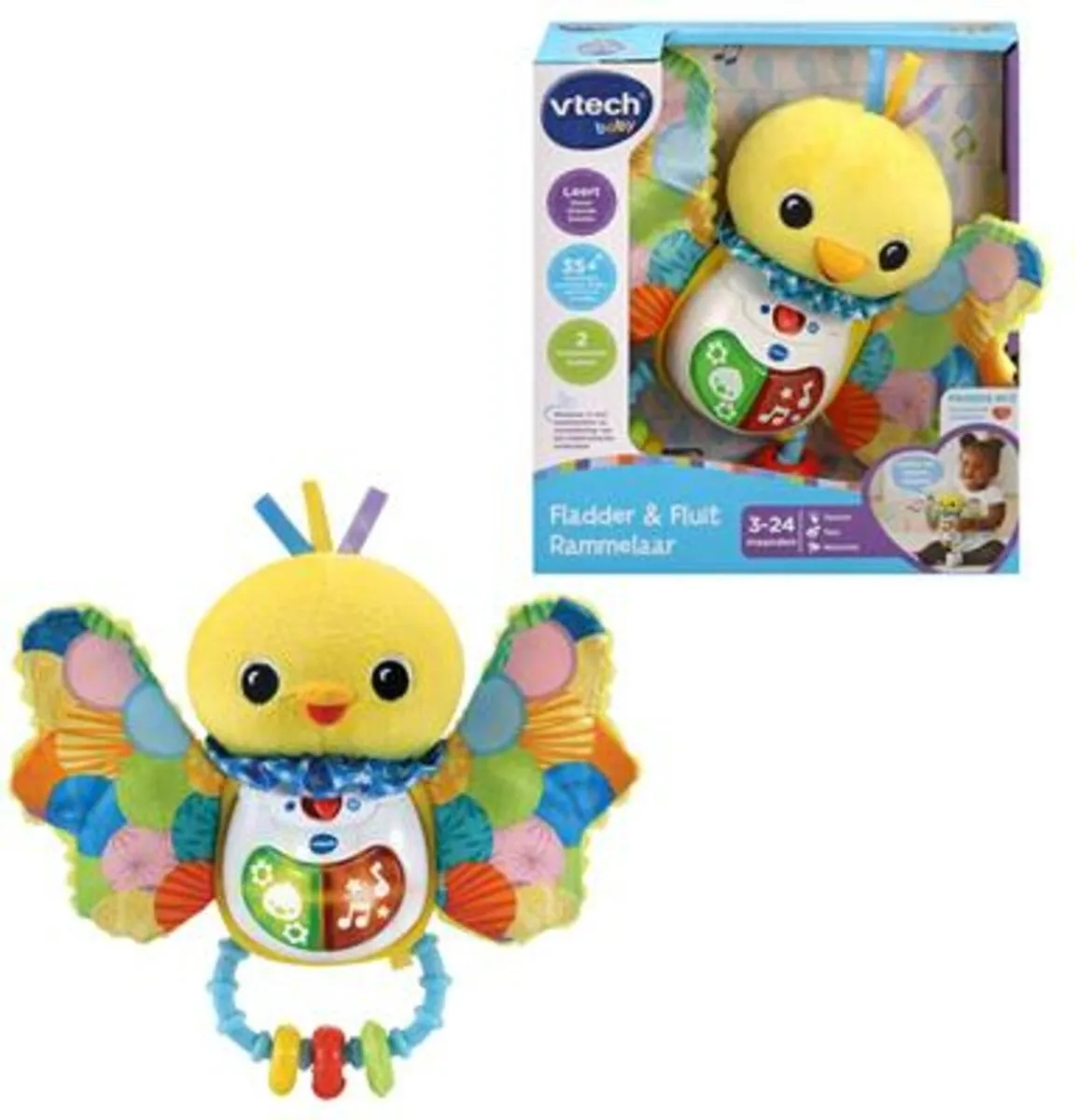 VTech Baby Fladder & Fluit Rammelaar 80-558723 - Blauw