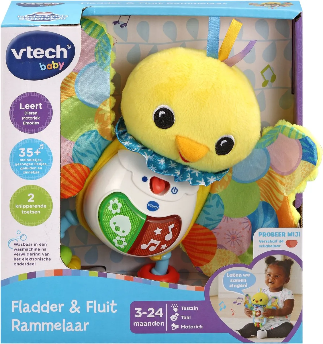VTech Baby Fladder & Fluit Rammelaar 80-558723 - Blauw