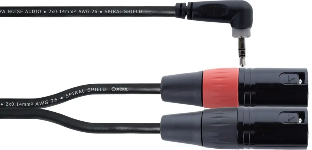 Cordial EY 3 WRMM Y-Adapterkabel 3m - Zwart