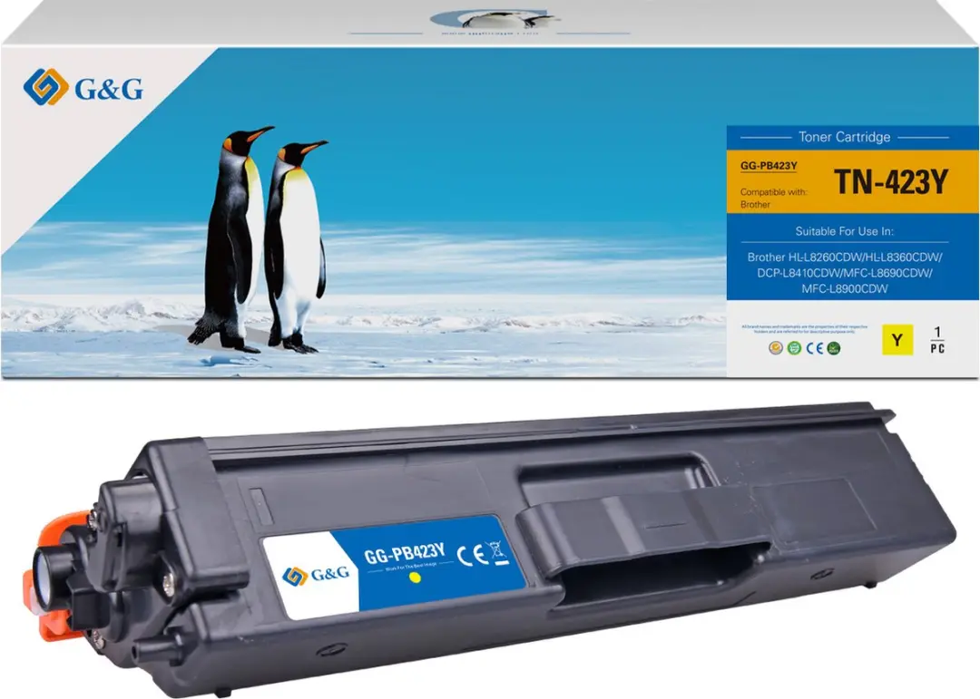 G&G TN423 toner Compatibel met Brother TN-423 Tonercartridge Geel 1 stuk(s)