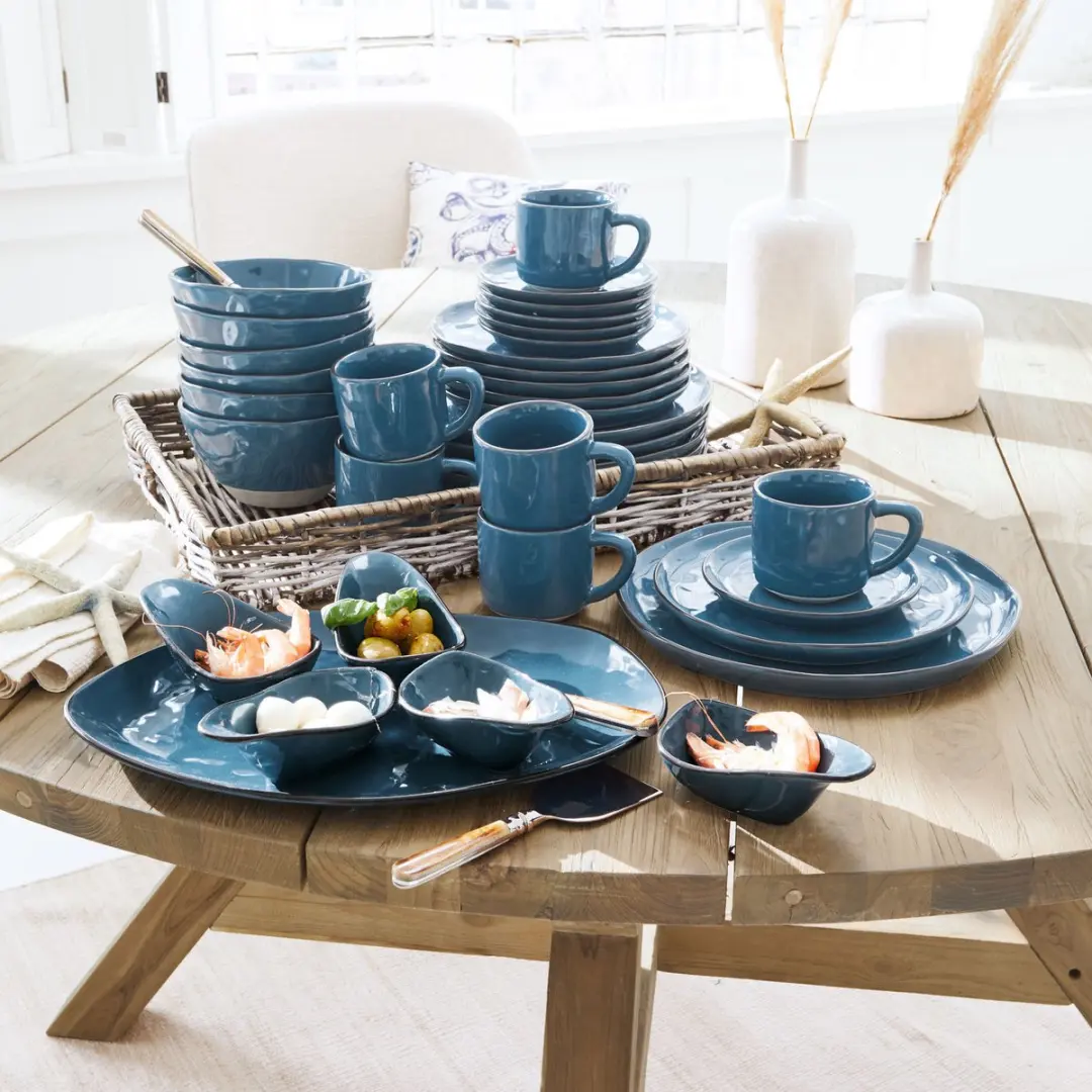 Loberon Biarré Blauw Servies Set - 30 Stuks - afbeelding 6 van 6