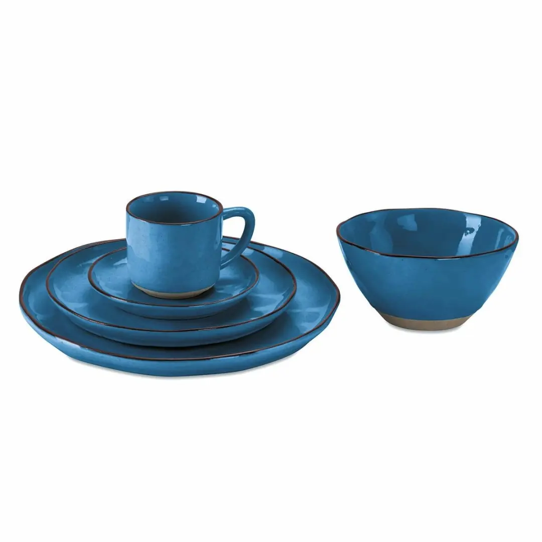 Loberon Biarré Blauw Servies Set