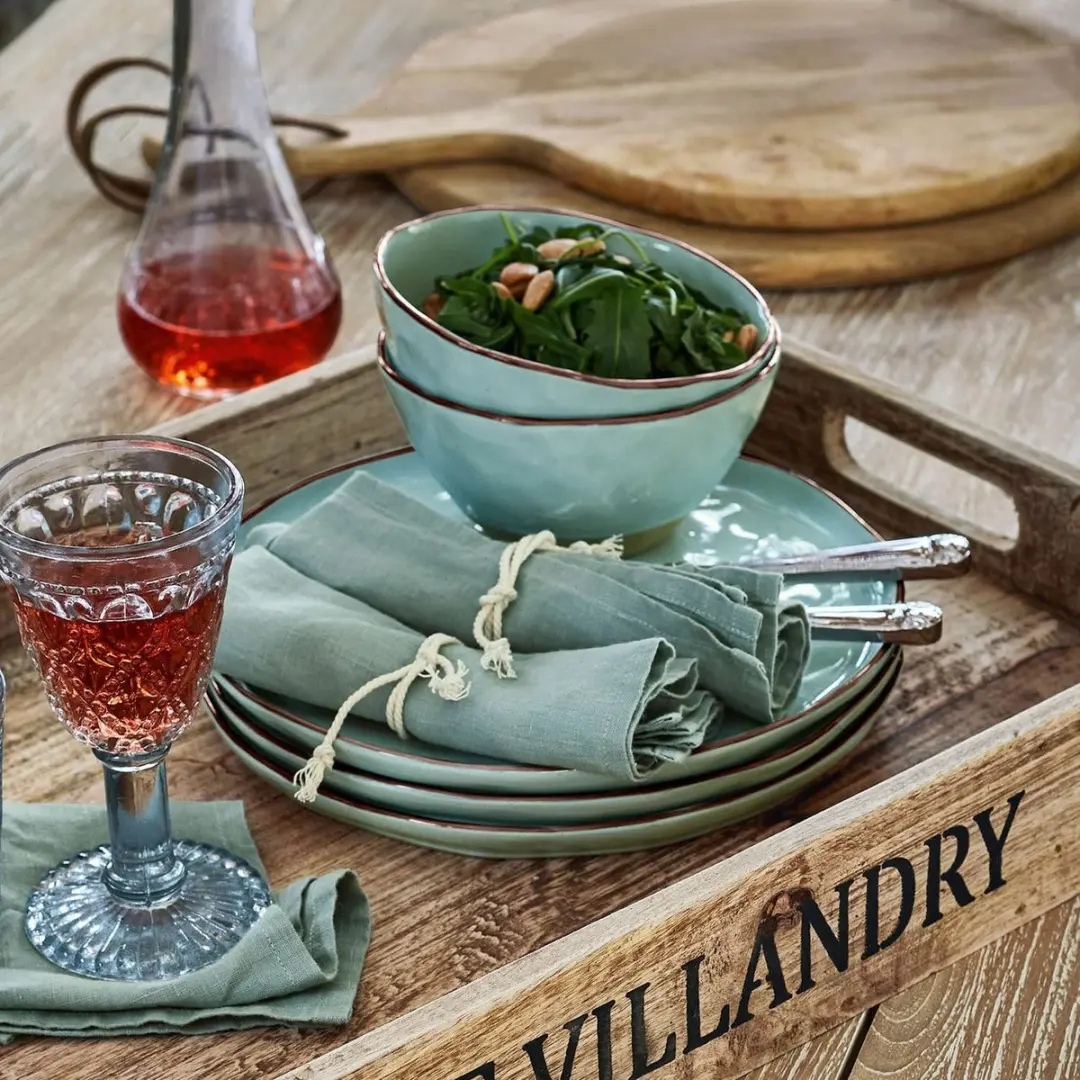 Loberon Biarré Turquoise Servies Set 30-delig