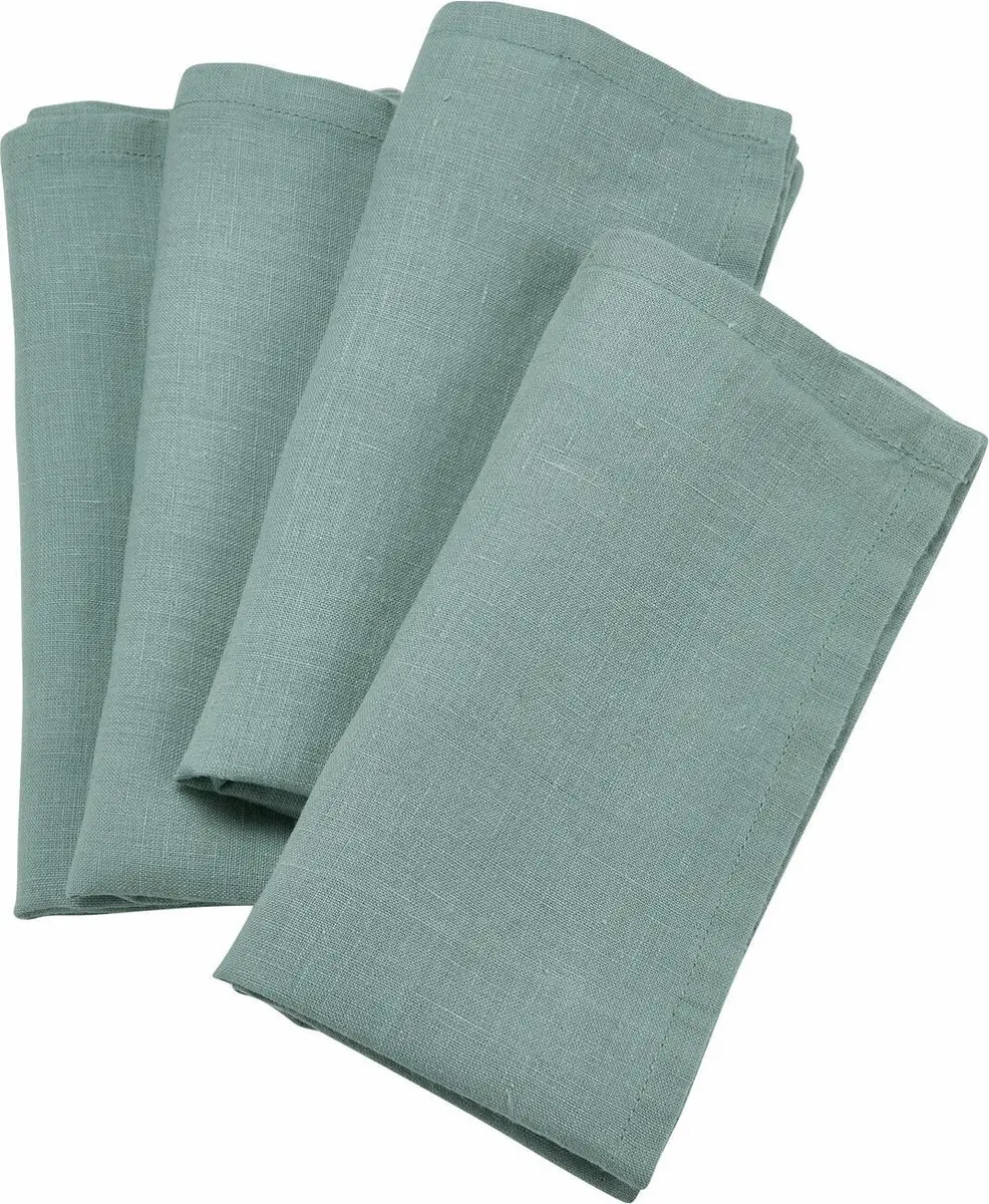 Loberon Servetset 4-delig - Ghis Groen