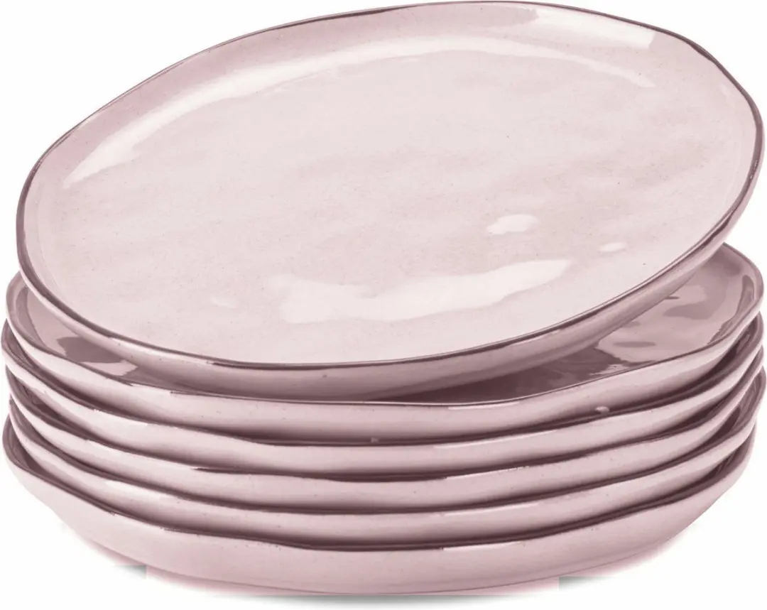 Loberon Biarré Bordenset 6 Stuks - Roze - afbeelding 4 van 4