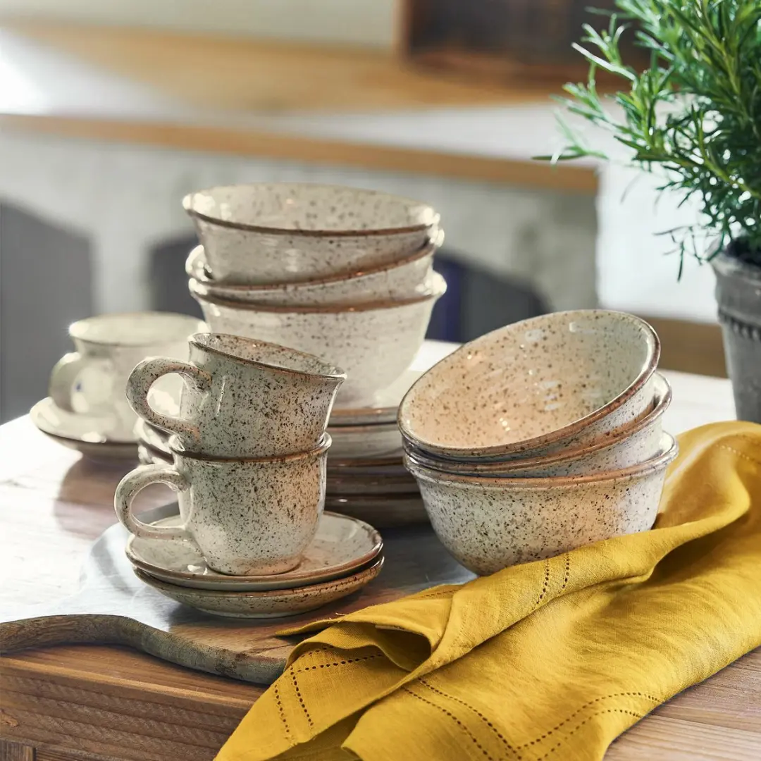 Loberon Murray Servies Set 30-delig - Beige - afbeelding 5 van 6