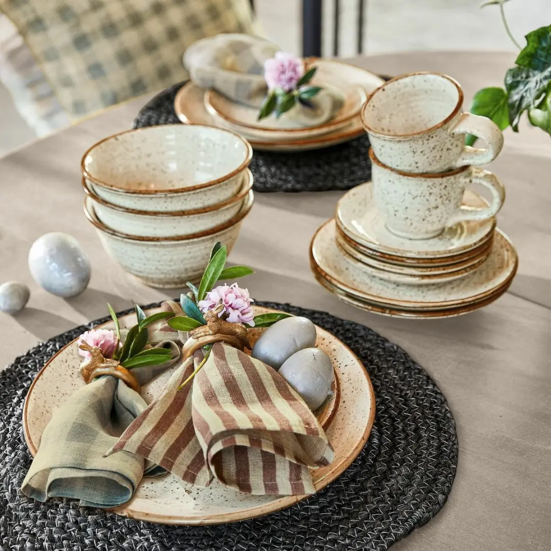 Loberon Murray Servies Set 30-delig - Beige - afbeelding 4 van 6