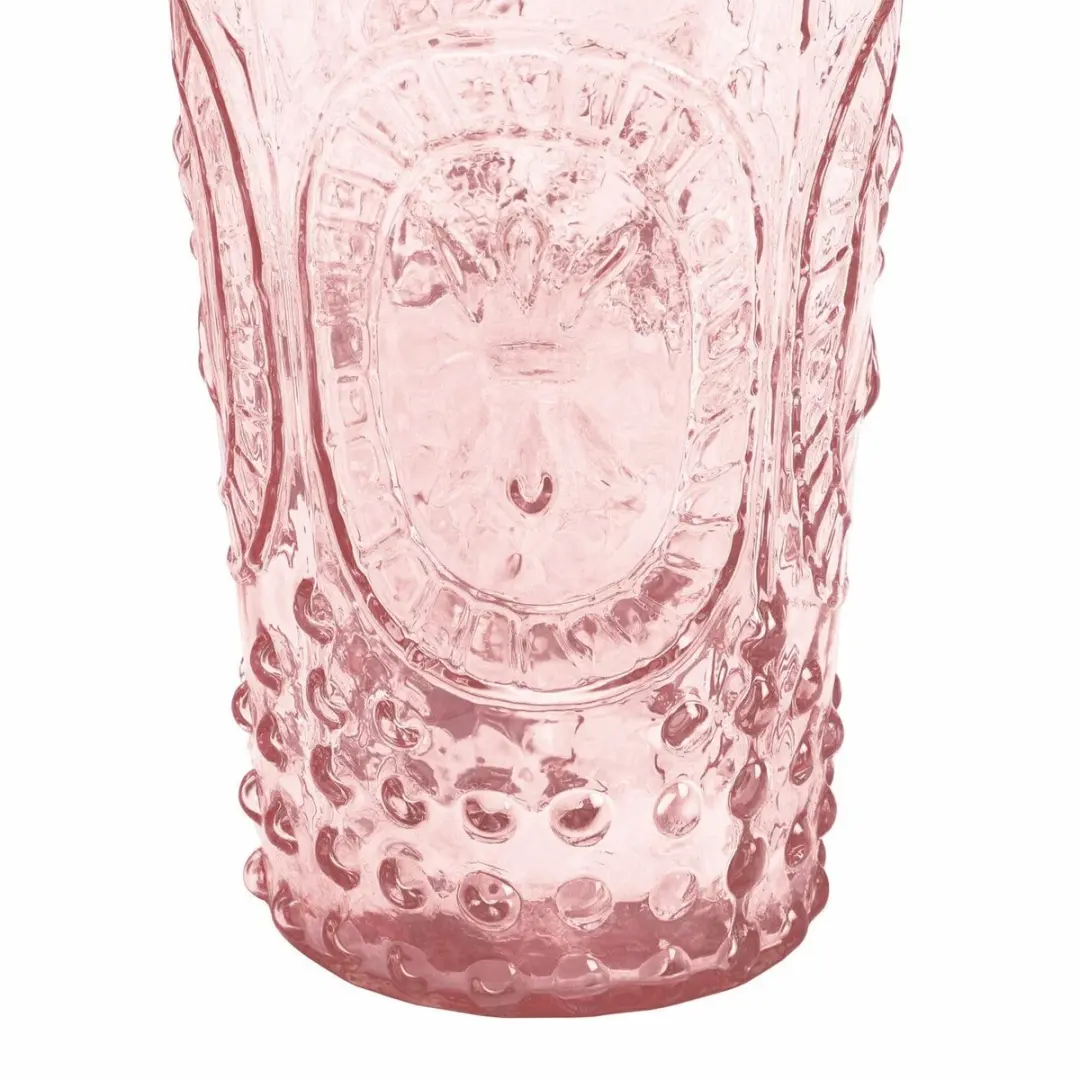 Loberon Fleury Glas Set - 6 Stuks - Ø7cm - Roze - afbeelding 3 van 6