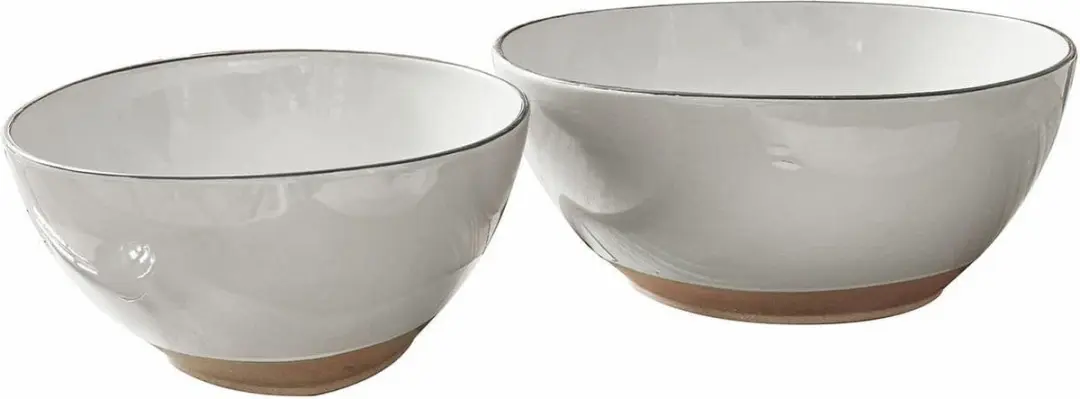 Loberon Saladekomset Biarré - 2 Stuks Wit - afbeelding 2 van 6