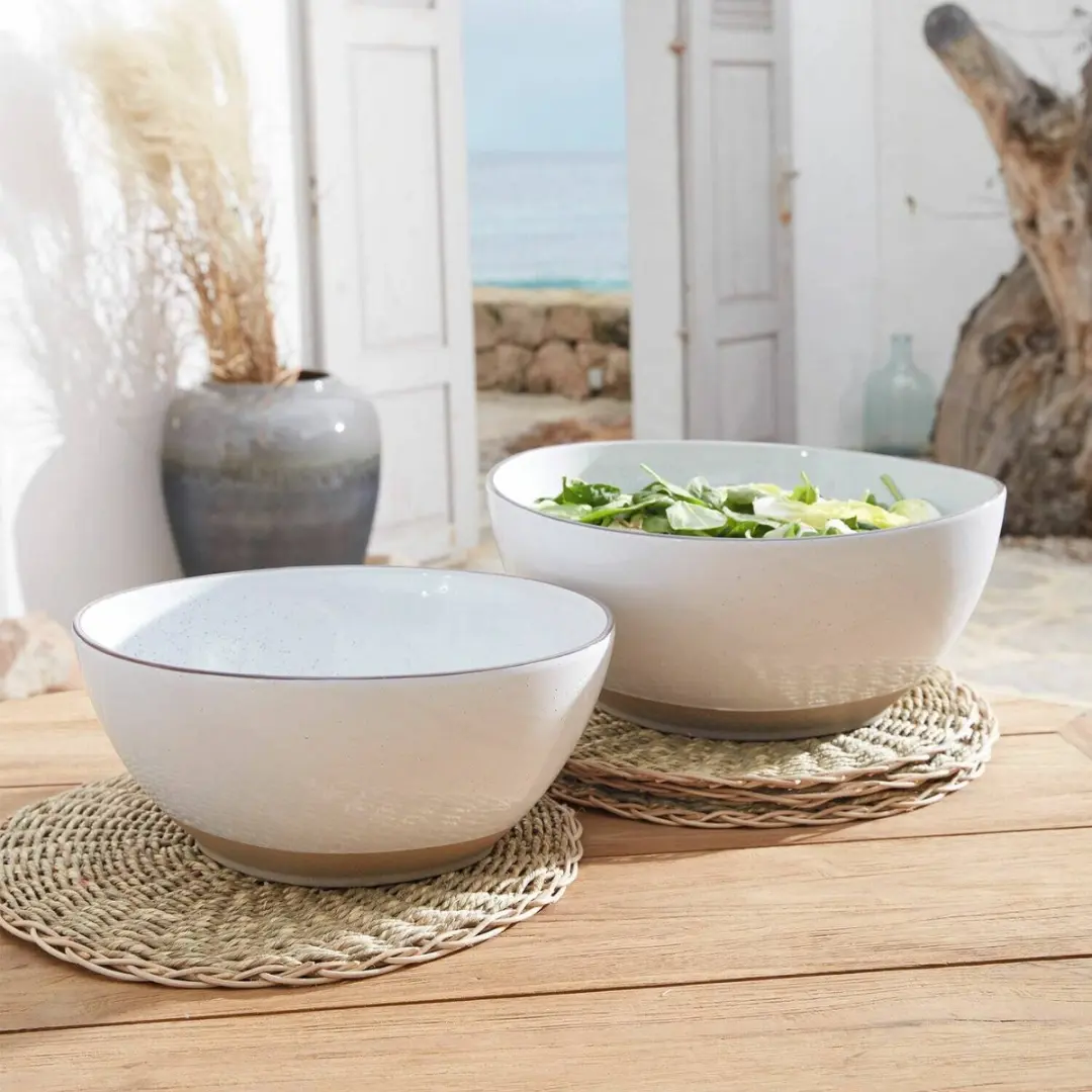 Loberon Saladekomset Biarré - 2 Stuks Wit - afbeelding 6 van 6