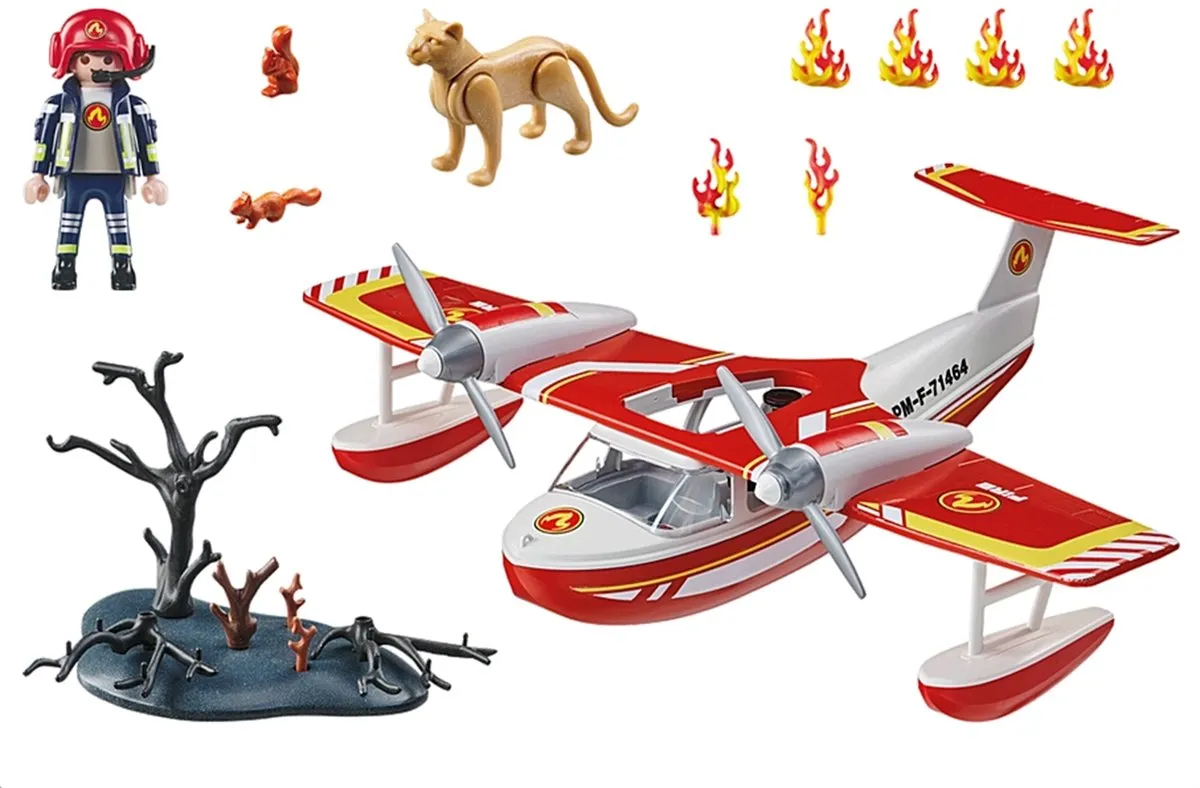 Playmobil Brandweervliegtuig met blusfunctie 71463 - Multicolor