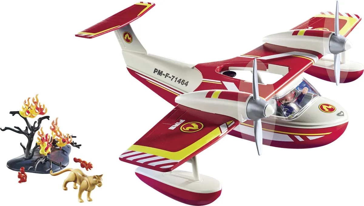 Playmobil Brandweervliegtuig met blusfunctie 71463 - Multicolor