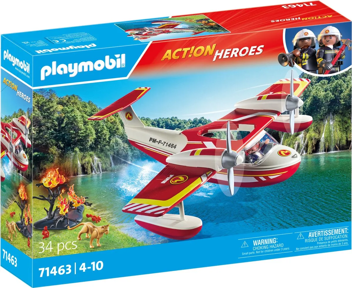 Playmobil Brandweervliegtuig met blusfunctie 71463