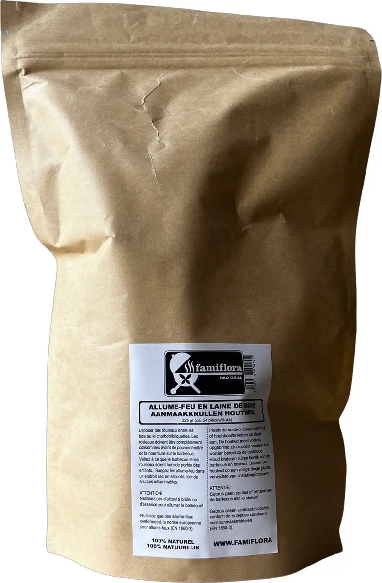 Famiflora Houtwol Aanmaakkrullen 900g