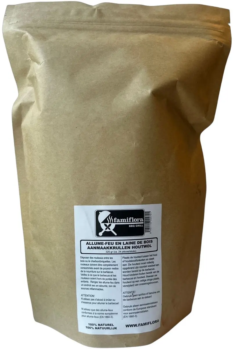 Famiflora Houtwol Aanmaakkrullen 900g