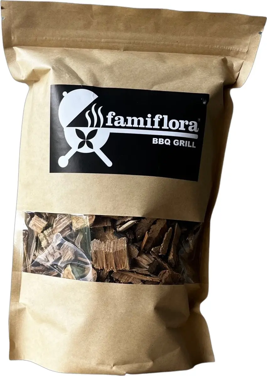 Famiflora BBQ Rooksnippers Cognac Vatenhout 500g