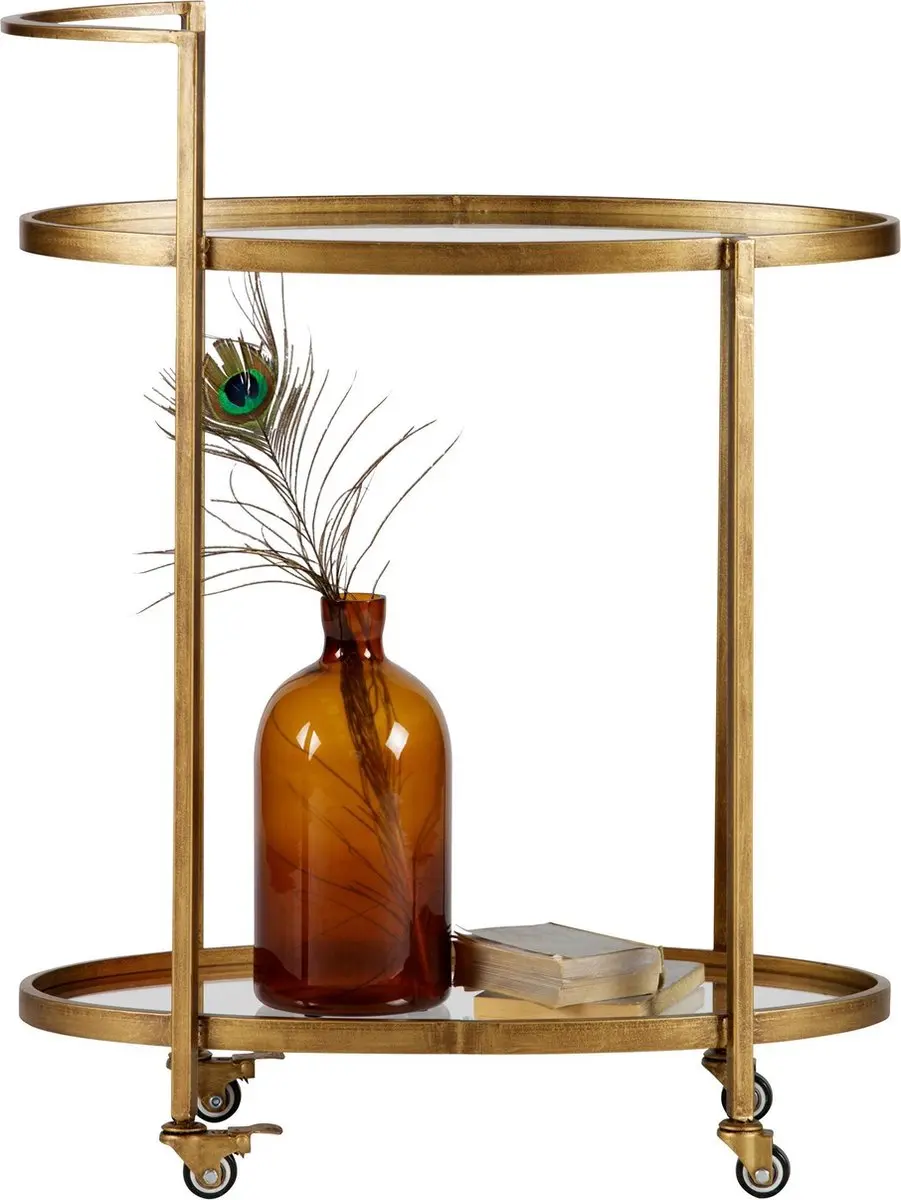 WOOOD Push Trolley 800691-B - Antique Brass - 86x67x35cm