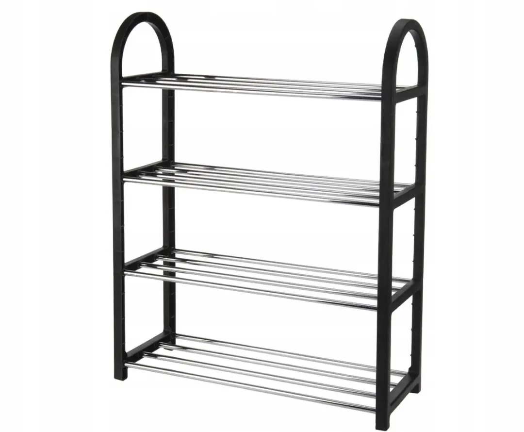 Koopman Schoenenrek 4-laags 50x65cm - 16 Paren - Zilver/Zwart