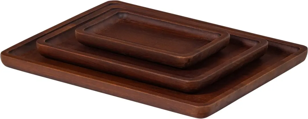WOOOD Trayla Dienblad Mangohout - Set van 3 - afbeelding 6 van 6
