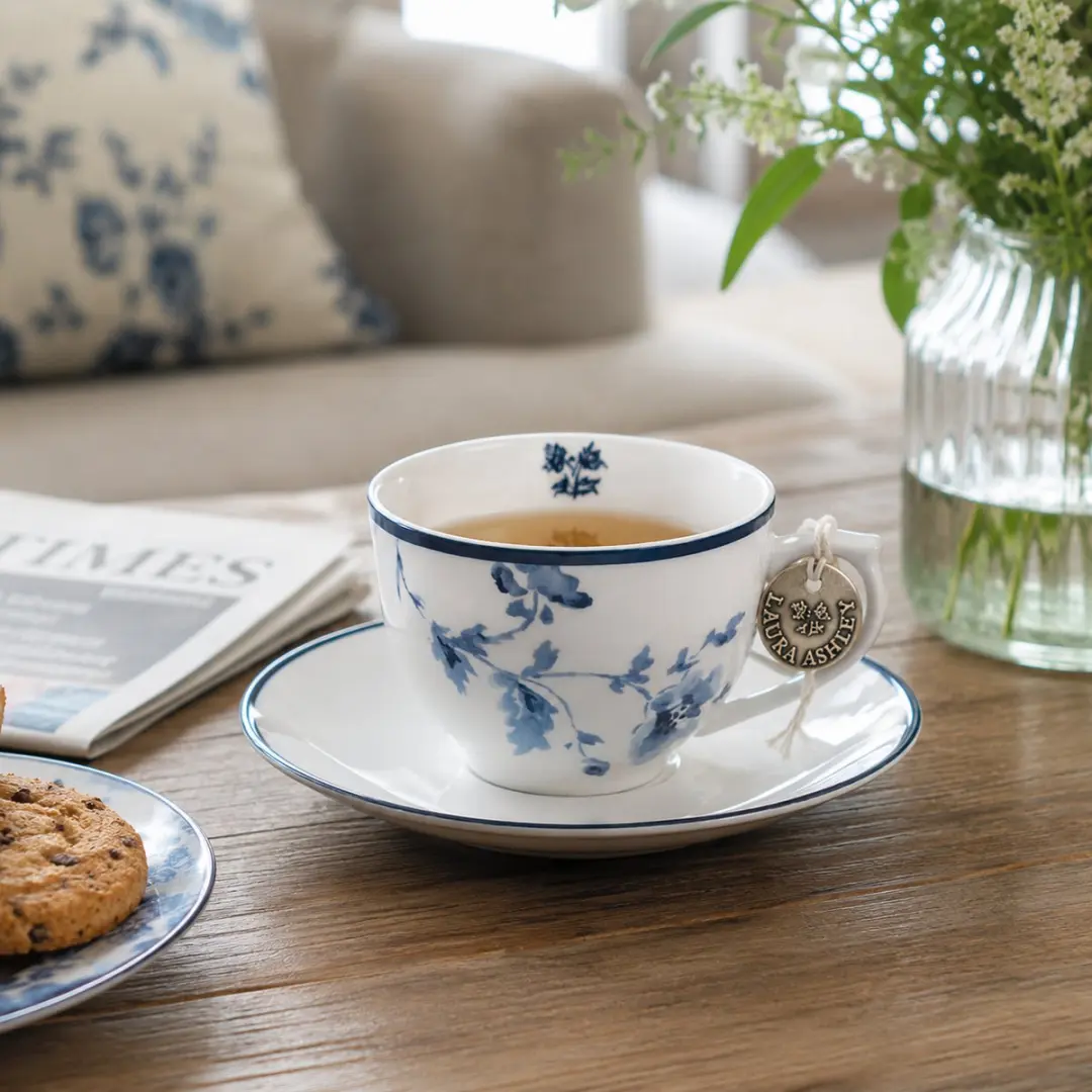 Laura Ashley Blueprint Kop & Schotel Koffieset - Porselein - 260ml